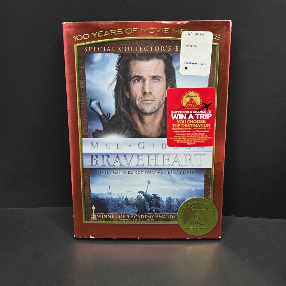Braveheart DVD Special Collector's Edition 2-Disc Set Mel Gibson Widescreen Epic